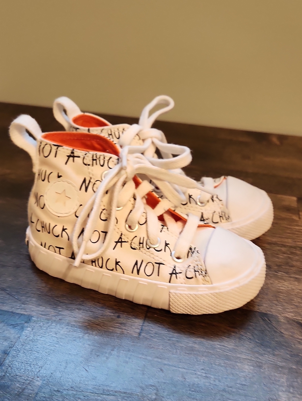 Chuck Taylor High Top Converse Infant " Not A Chuck " Script